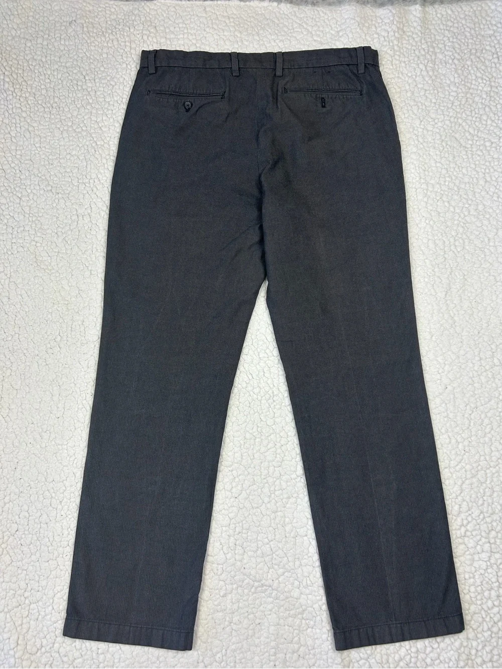 Banana Republic Aiden Fit Pants Mens Size 36W Gray Flat Front Chino